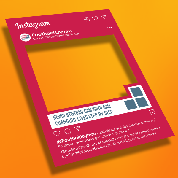 Foothold Cymru selfie frame